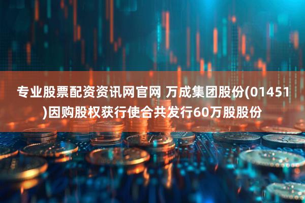 专业股票配资资讯网官网 万成集团股份(01451)因购股权获行使合共发行60万股股份